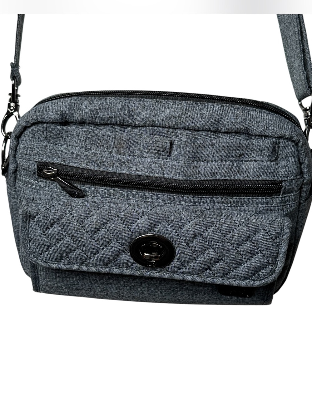 Lug Carousel Switch Bag Purse Gray Quilted Crossbody Travel Convertible Resort